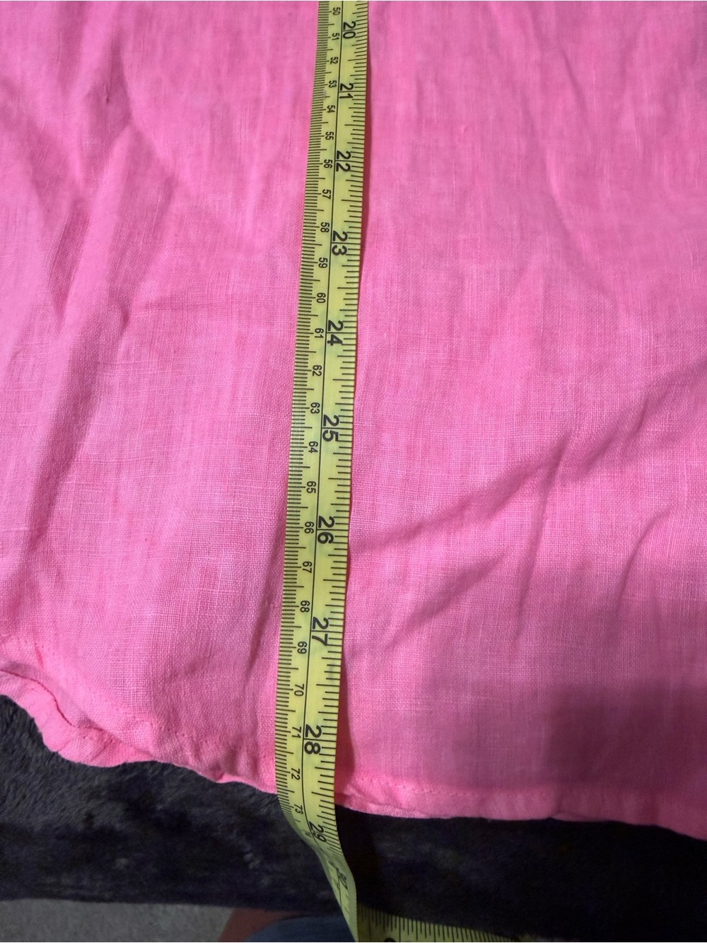 Coastal Sleeveless linen Button Down neon pink Cottagecore euro summer - Picture 6 of 7